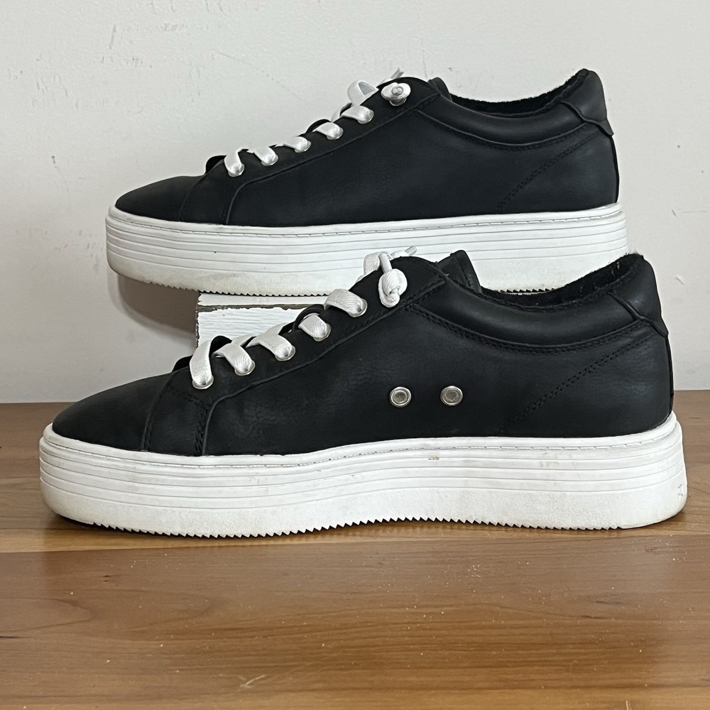 Roxy Women's Sheilahh 2.0 Platform Sneakers Shoes Black & White Size 9.5